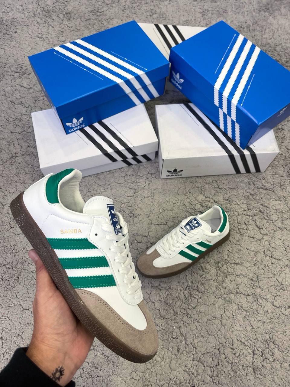Adidas Samba Blancas y Verdes