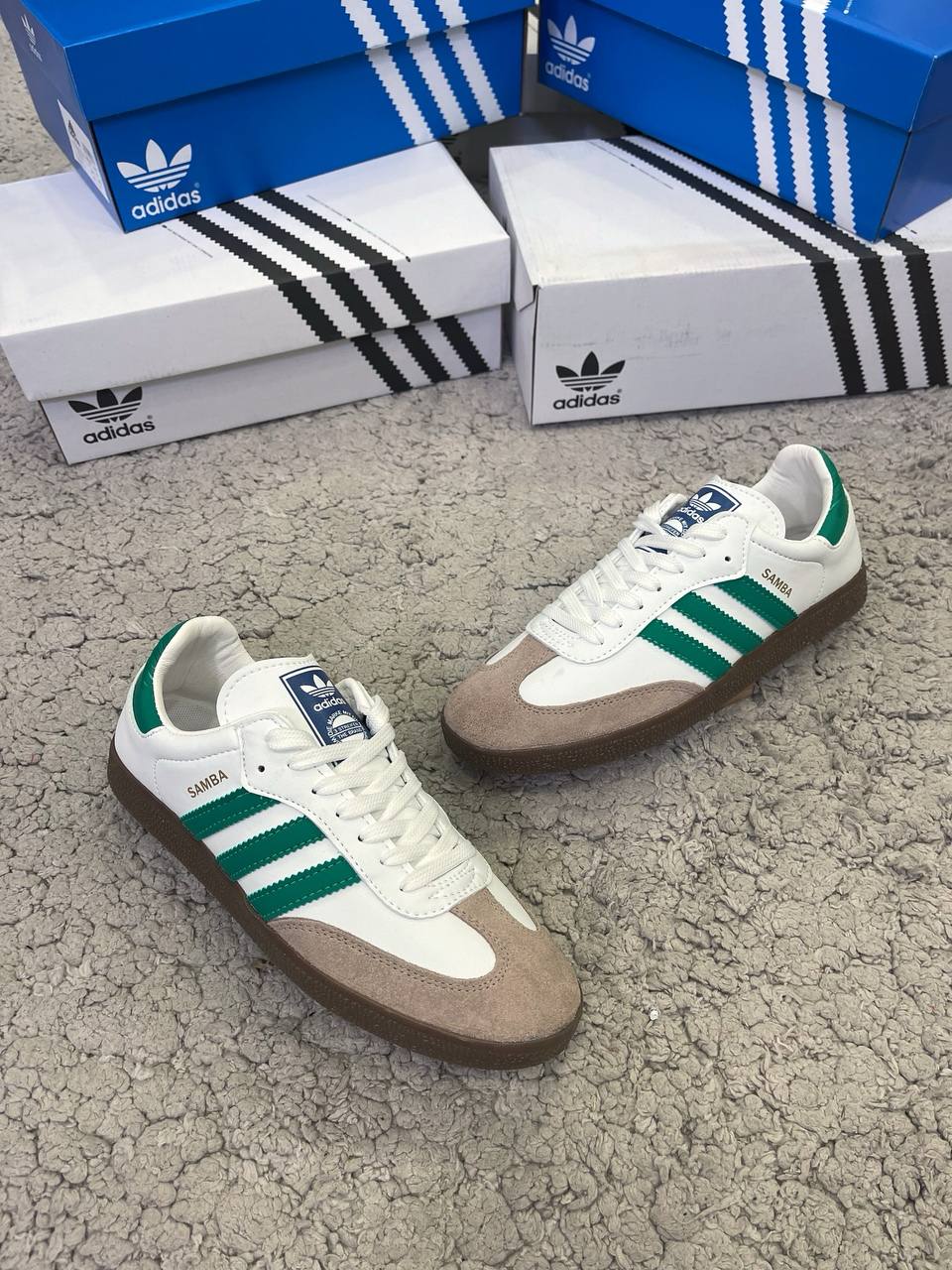 Adidas Samba Blancas y Verdes