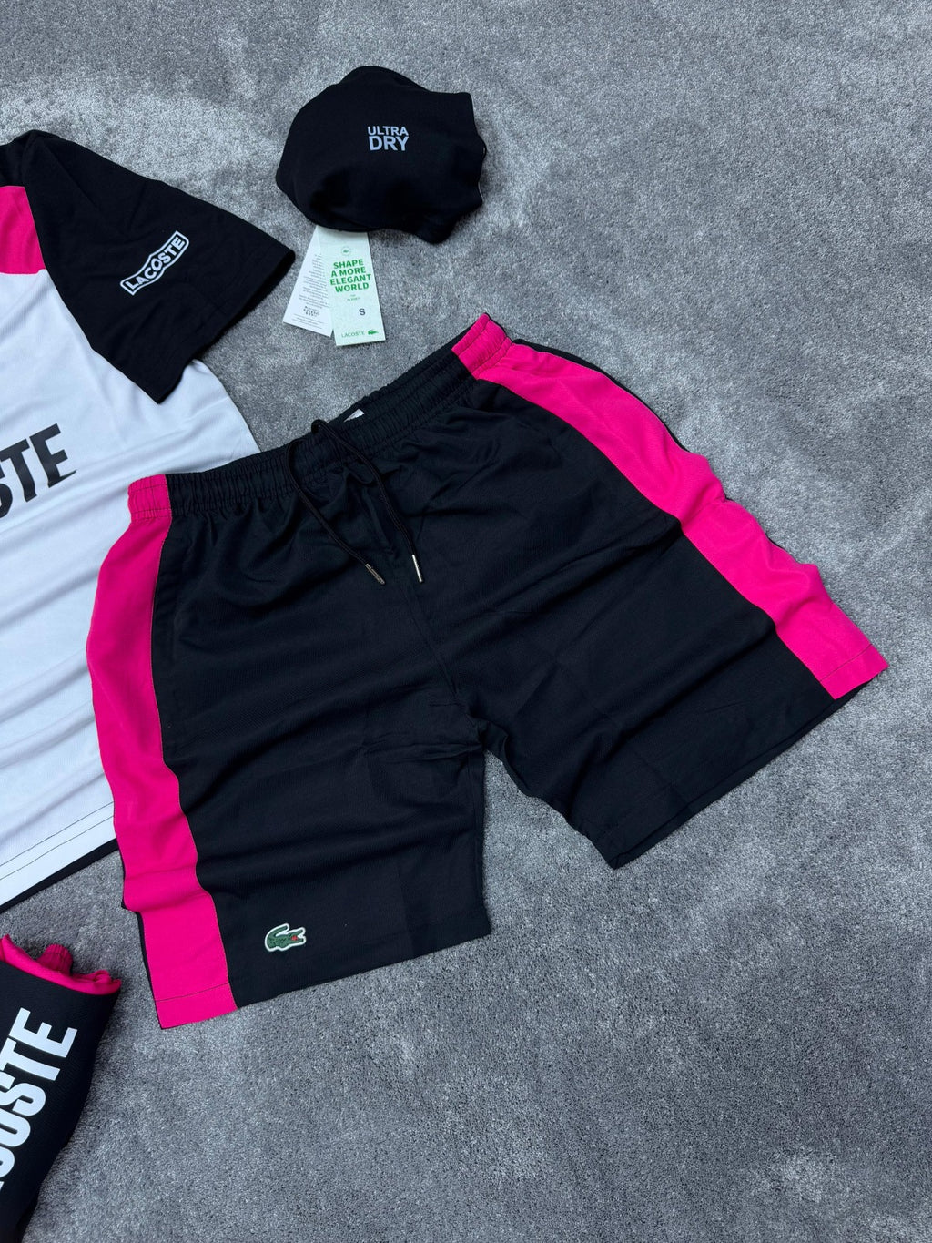 Chándal Lacoste Rosa y Negro