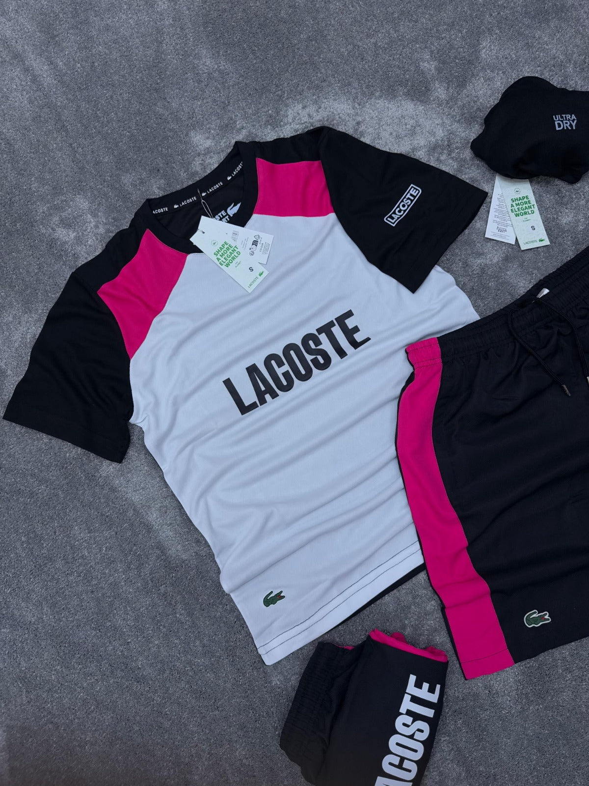 Chándal Lacoste Rosa y Negro