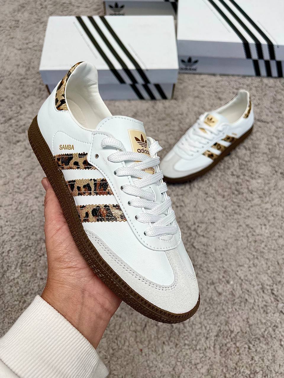 Adidas Samba Blancas Leopardo