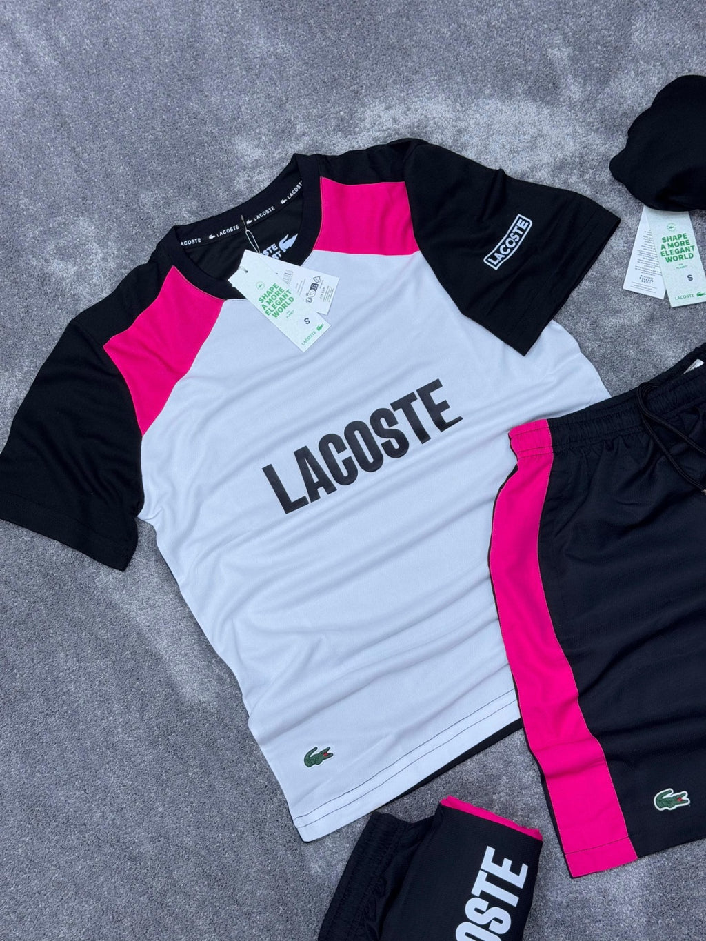 Chándal Lacoste Rosa y Negro