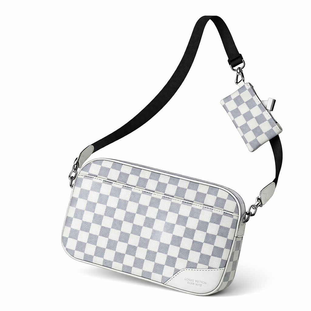 Bolso LV gris y blanco