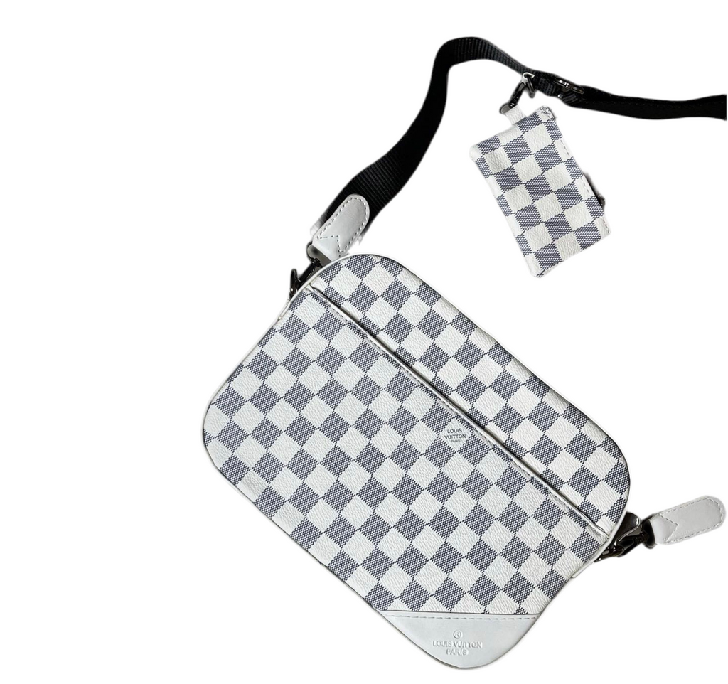 Bolso LV gris y blanco