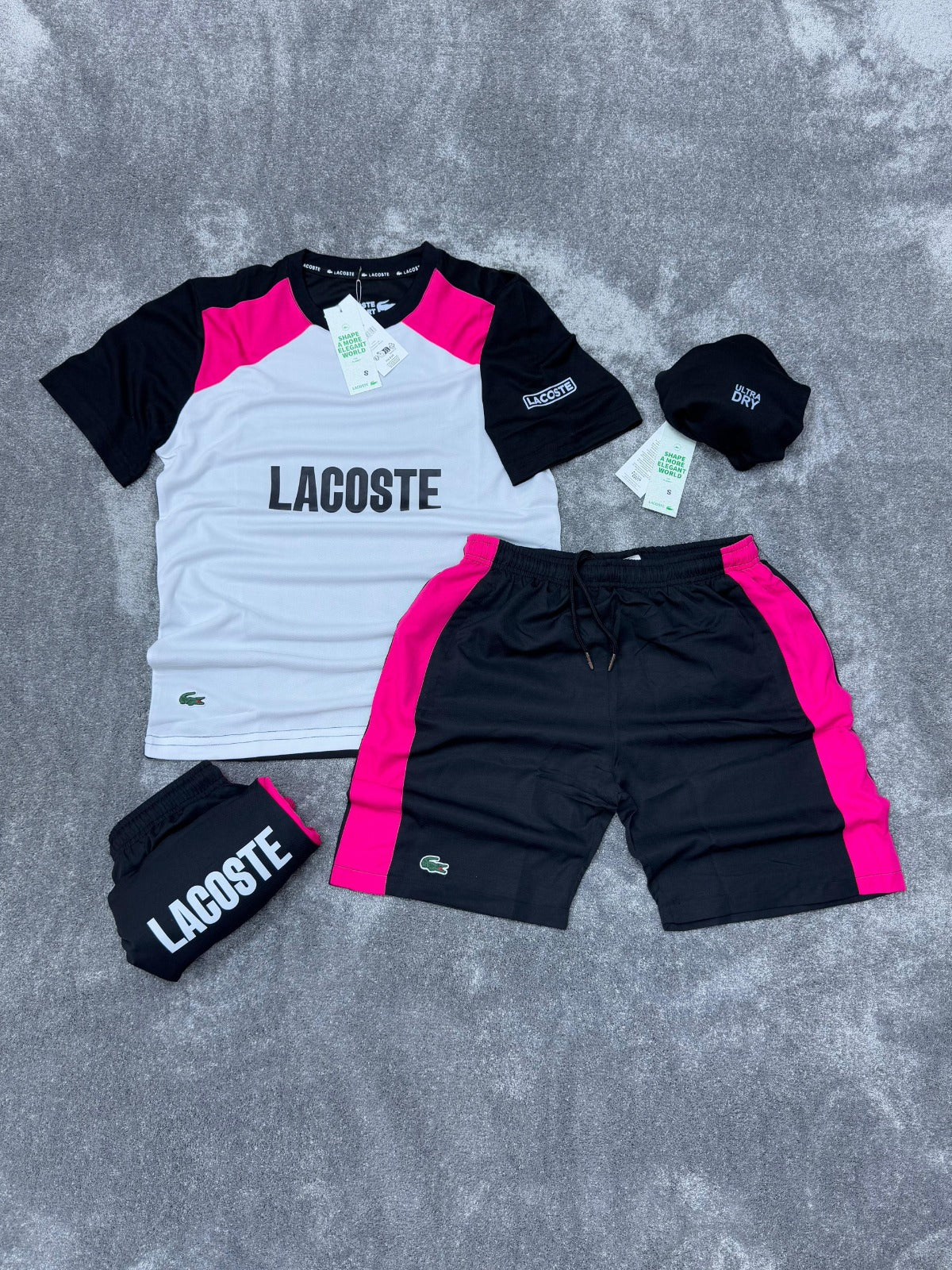 Chándal Lacoste Rosa y Negro