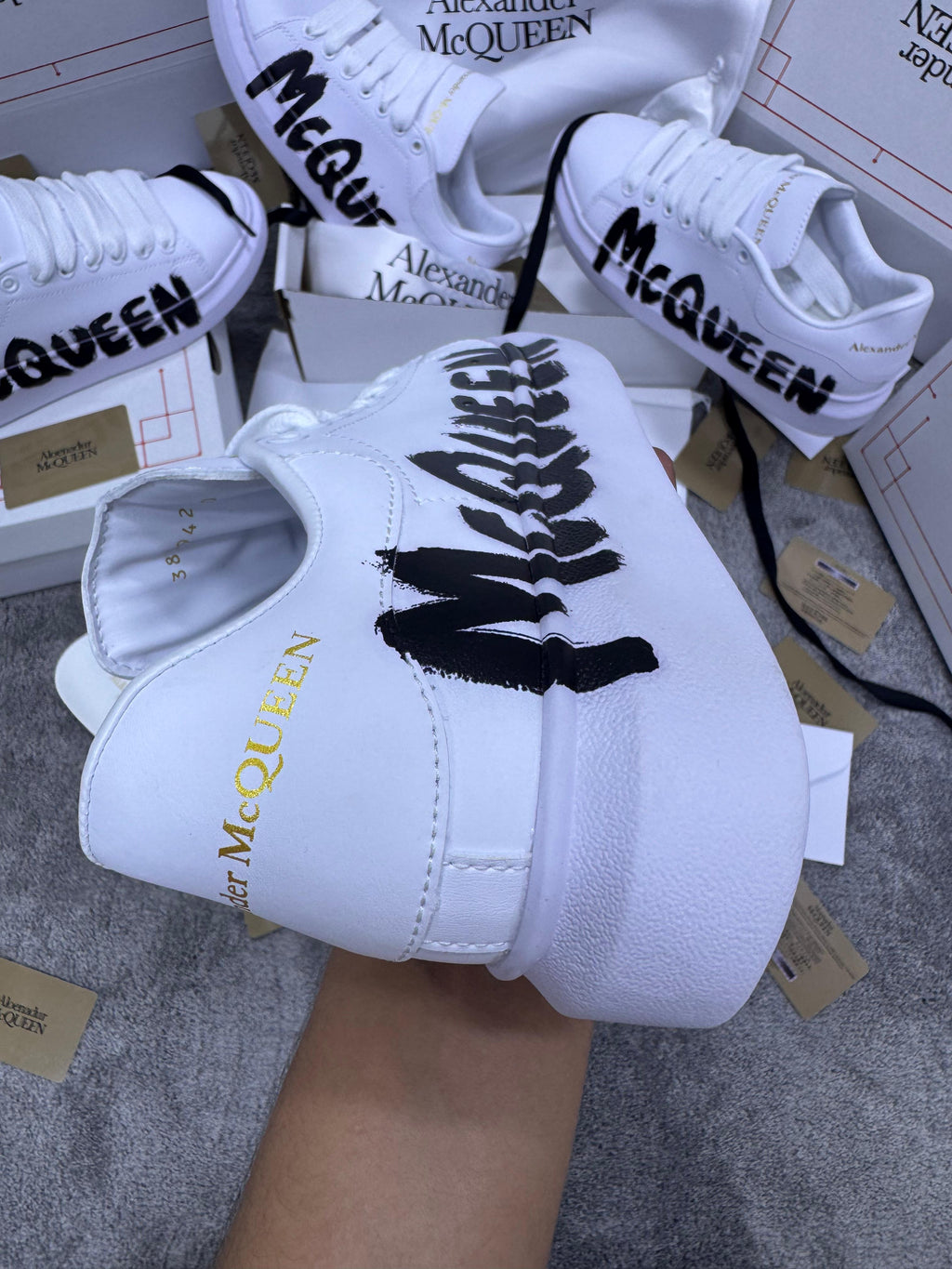 Alexander Mcqueen Graffiti Blancas
